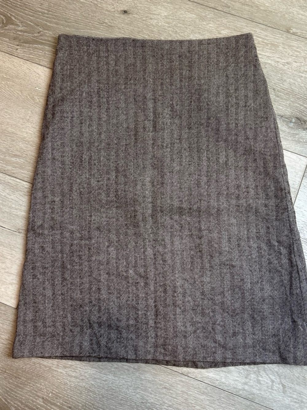 J. Crew Brown Herringbone Pencil Skirt